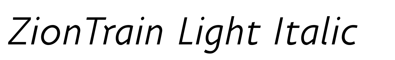 ZionTrain Light Italic